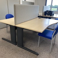 Accoustic desk screens